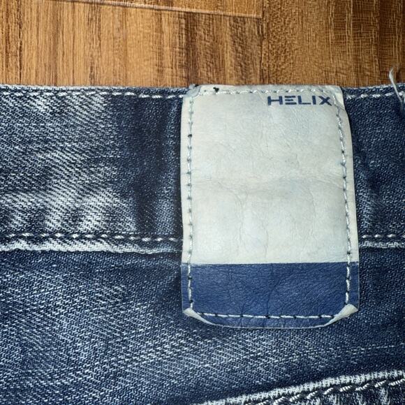Helix Jeans Mens 30x32 Loose Straight Blue Denim Grunge Rock Punk - Picture 5 of 8